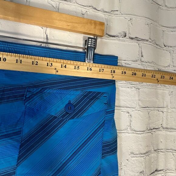 Patagonia Stretch Wavefarer Volley Shorts 16" Mens Medium Blue Striped Board - Picture 5 of 9